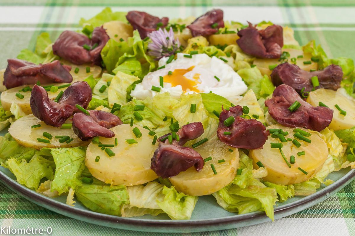 Recette savoureuse : la salade aux gésiers et pommes de terre