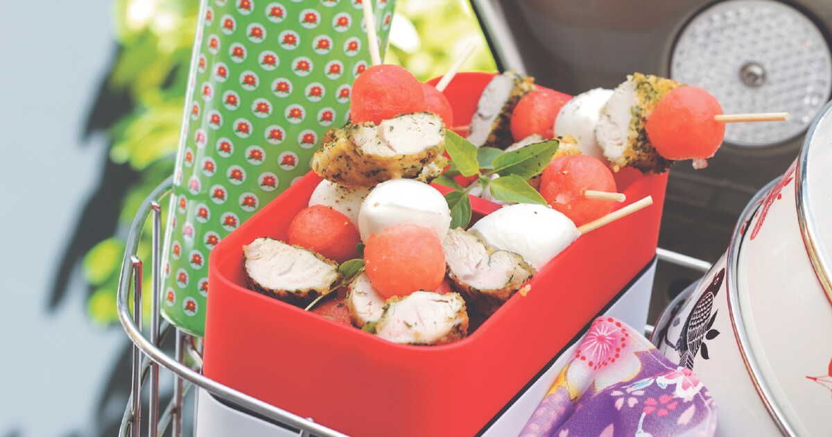 Des brochettes de poulet pané au basilic qui vont éveiller vos papilles