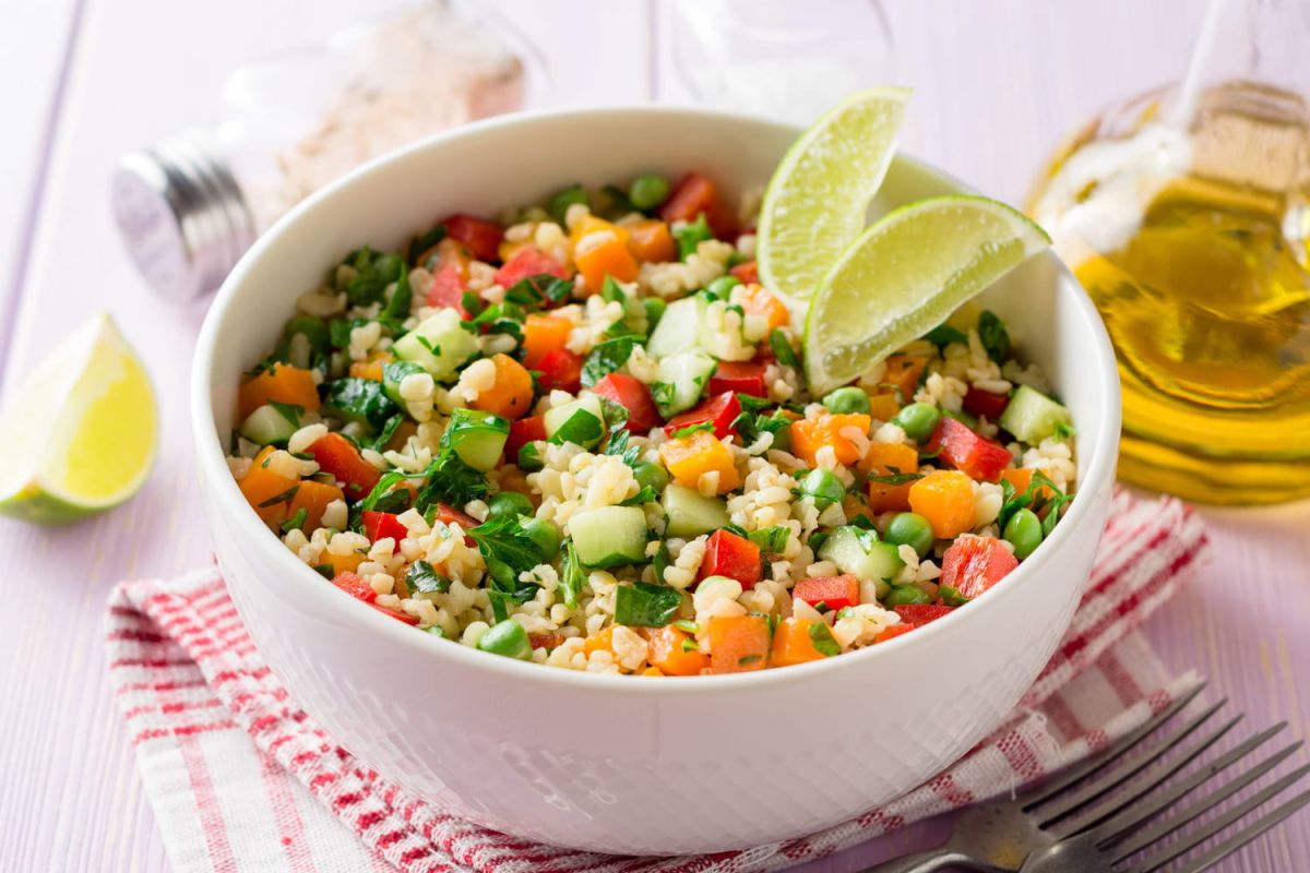 Le taboulé aux petits pois et lentilles de Julie Andrieu