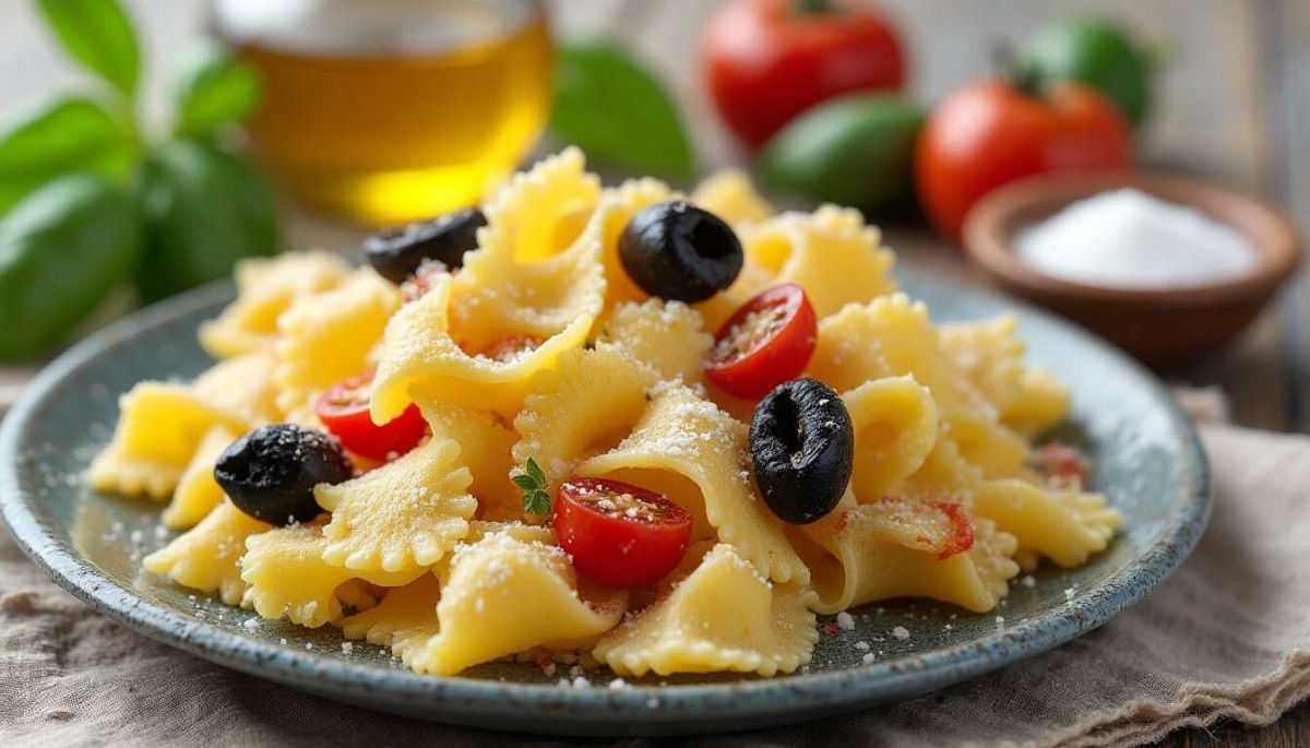 Fabriquez une salade de farfalle au fromage frais irrésistible