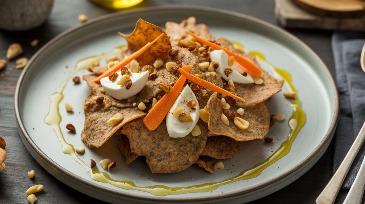 Chips de sarrasin, carotte et potimarron : recette au fromage frais et noix