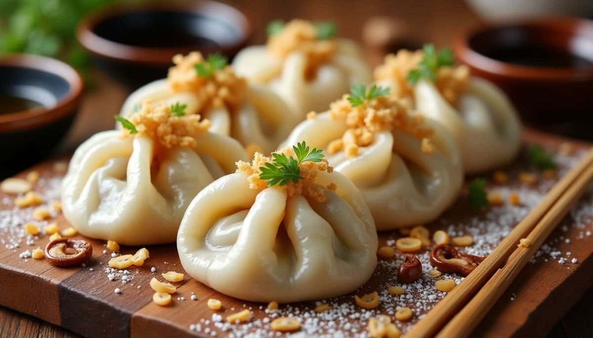 Dégustez des raviolis chinois vapeur faits maison