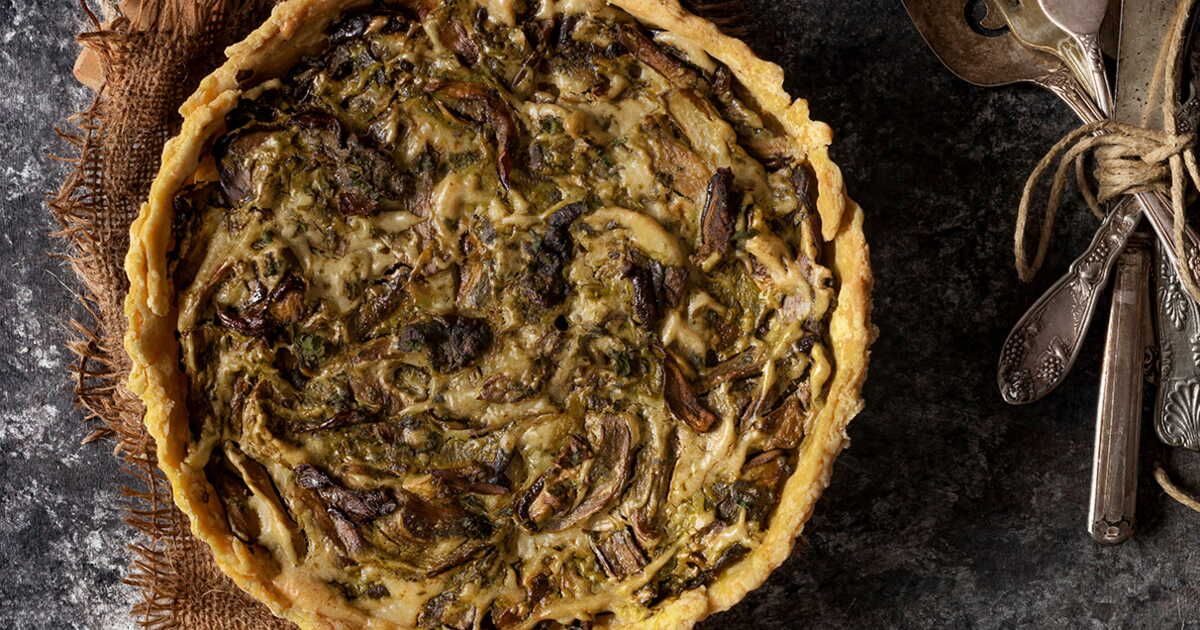 Une tarte aux champignons croustillante comme jamais