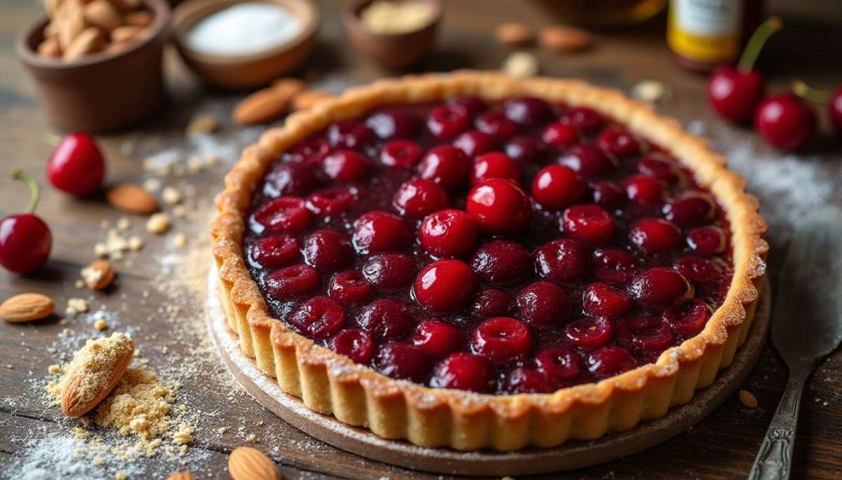 découvrez la recette de la tarte légère aux cerises