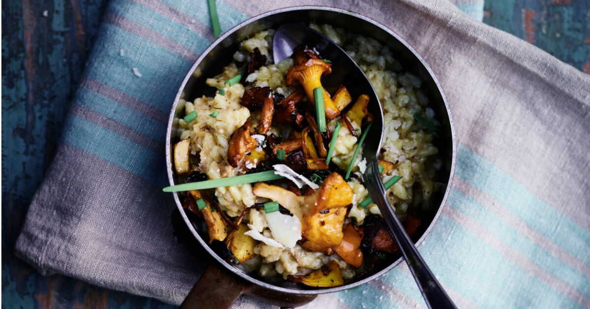 Risotto aux girolles et trompettes-de-la-mort