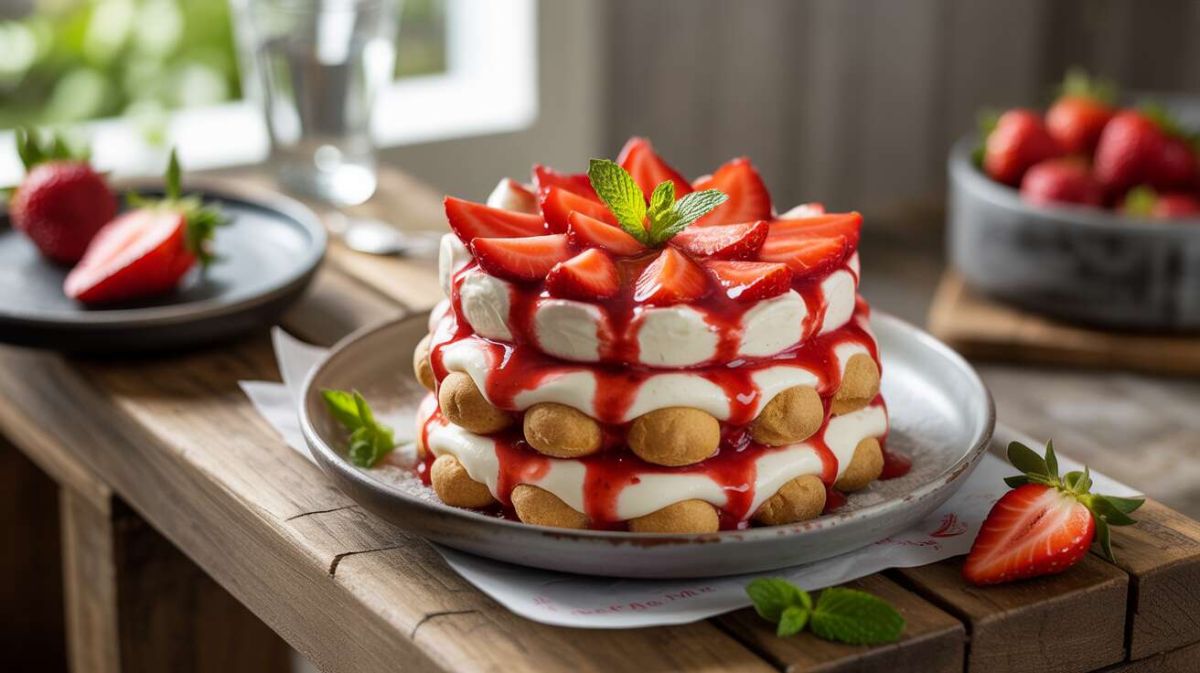 À la découverte d'un tiramisu aux fraises sans cuisson : le dessert d'été parfait