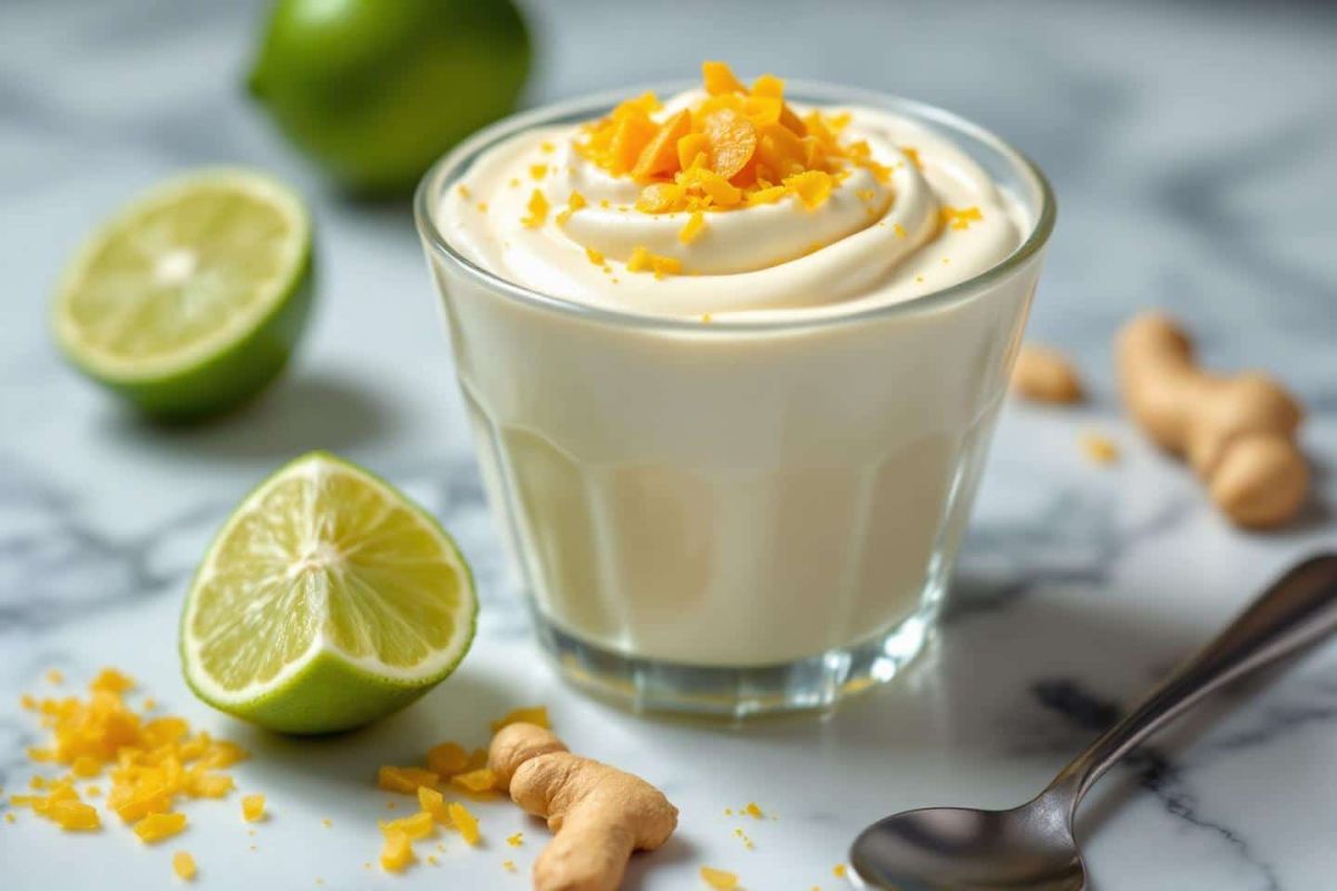 Un dessert d'été frais et exotique : la crème citron vert-gingembre sans effort