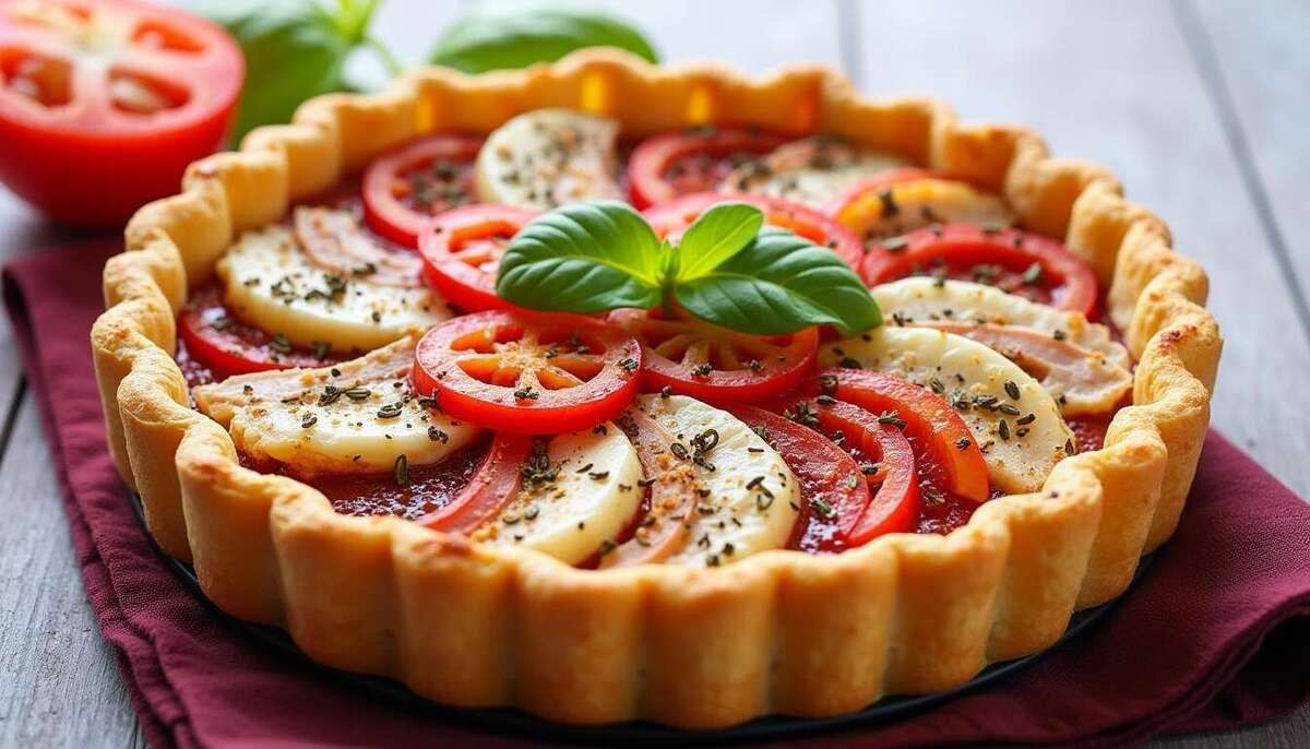 Une tarte tomates mozzarella qui va régaler vos convives
