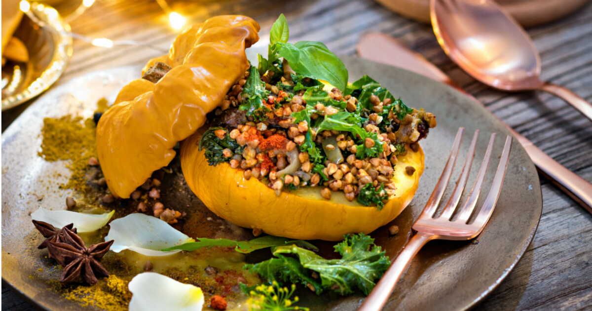 Savoureuse courge farcie au kasha pour affronter l'hiver