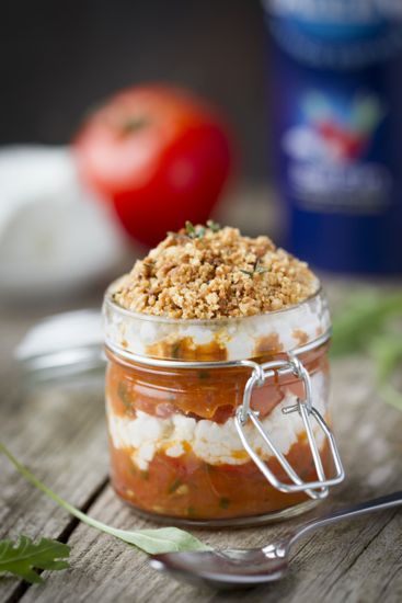 Un crumble savoureux aux tomates et chèvre frais au Sel Fin La Baleine