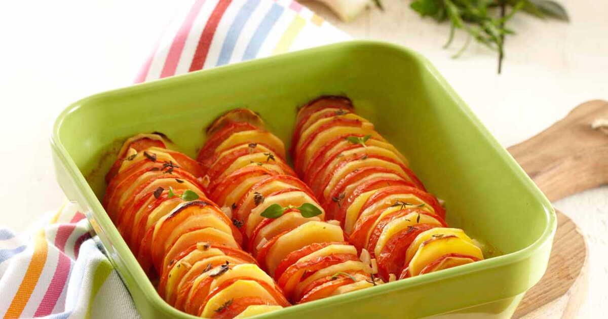 Tian pompadour et tomates