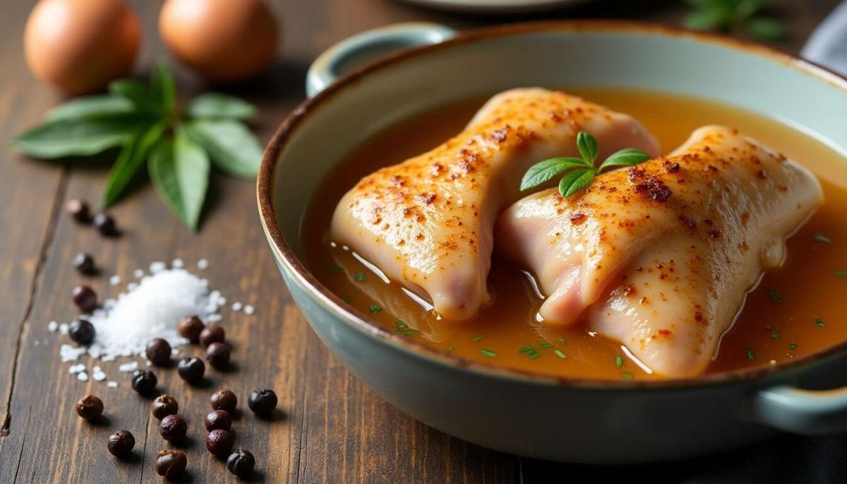 Un bouillon maison de carcasses de poulet, réconfortant et savoureux