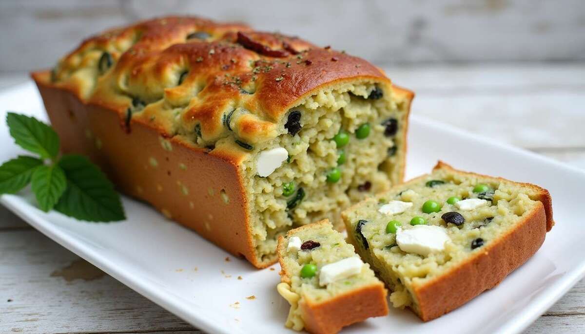 Un cake savoureux aux courgettes, feta et olives pour une fête des saveurs méditerranéennes