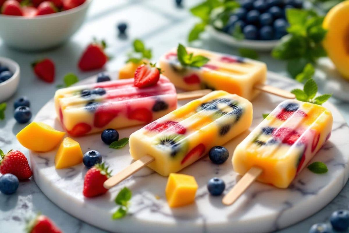 des barres glacées fruitées pour un goûter irrésistible