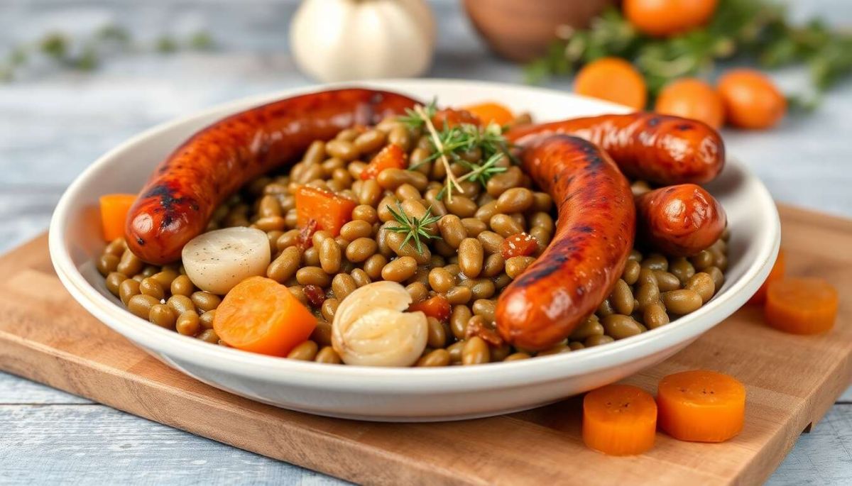 Découvrez la recette réconfortante des saucisses aux lentilles
