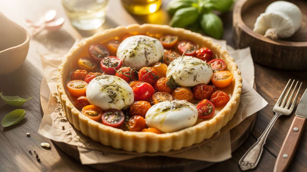 La tarte rustique tomate-burrata : un délice estival rapide et savoureux