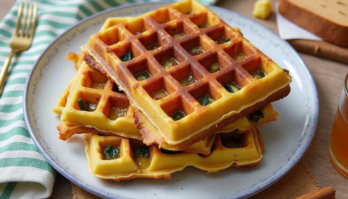 Savoureuses gaufres croustillantes aux légumes