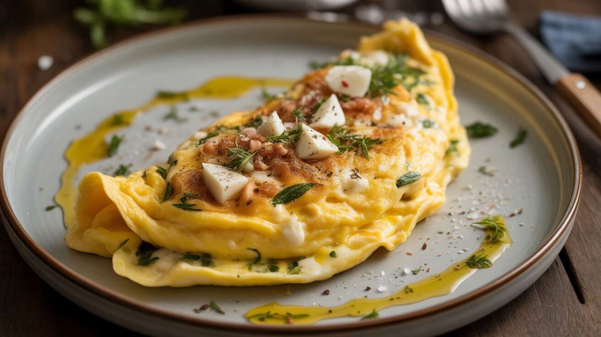 Omelette printanière au fromage frais : une recette pleine de fraîcheur