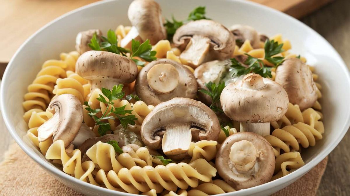 Un one pot pasta champignons et crème légère qui va vous séduire