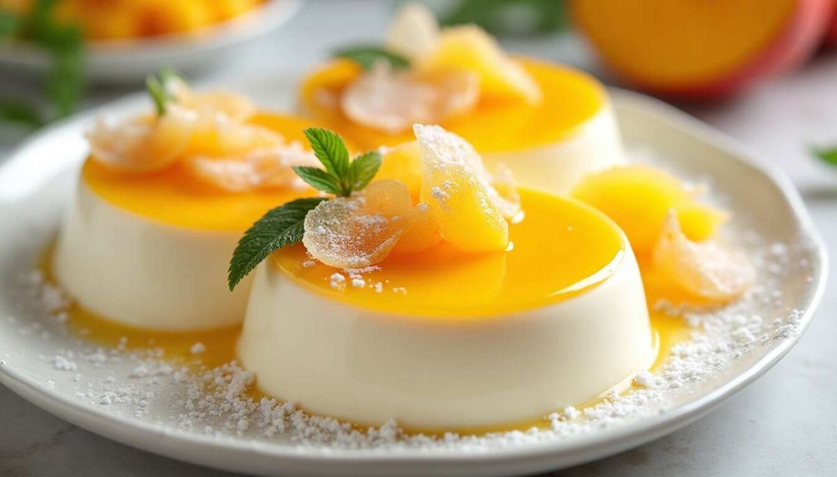 Panna cotta légère au coulis de mangue : une gourmandise simplifiée